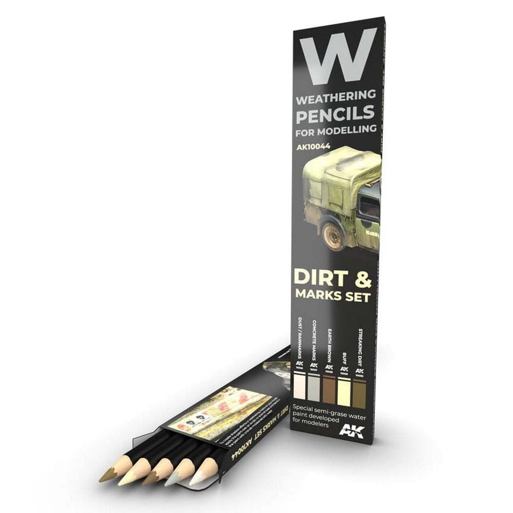 Watercolor Pencil Set Splashes, Dirt And Stains