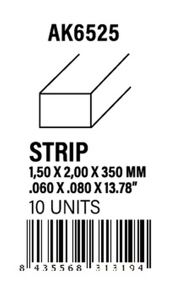 Strips 1.50 x 2.00 x 350mm - Styrene Strip