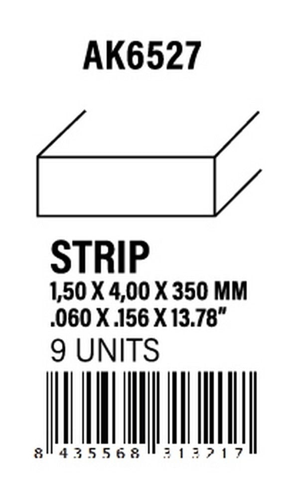 Strips 1.50 x 4.00 x 350mm - Styrene Strip